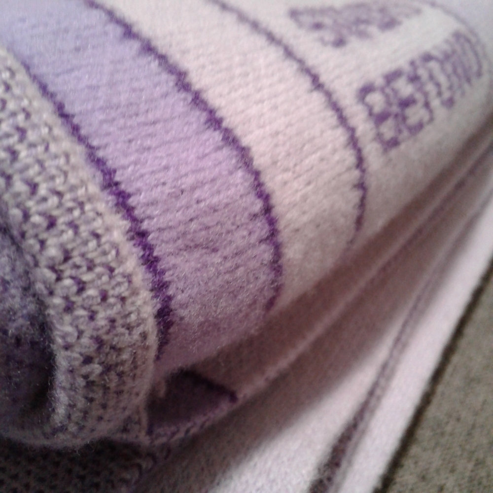 Purples Martin Creed for Rennie collection Gallery Wool Blanket/Throw